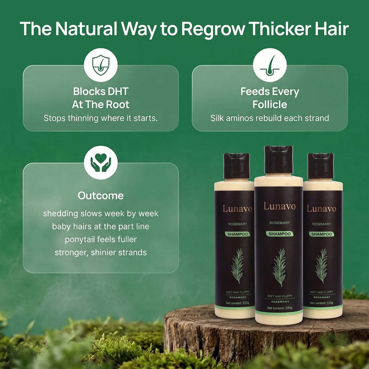 Lunavo® Rosemary Hair Growth Shampoo