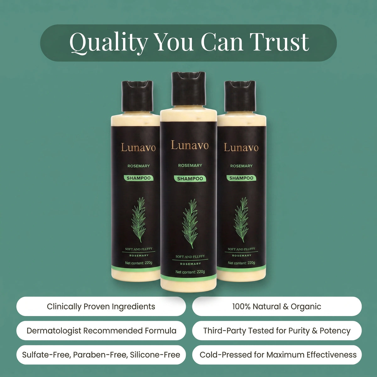 Lunavo Rosemary Hair Growth Shampoo