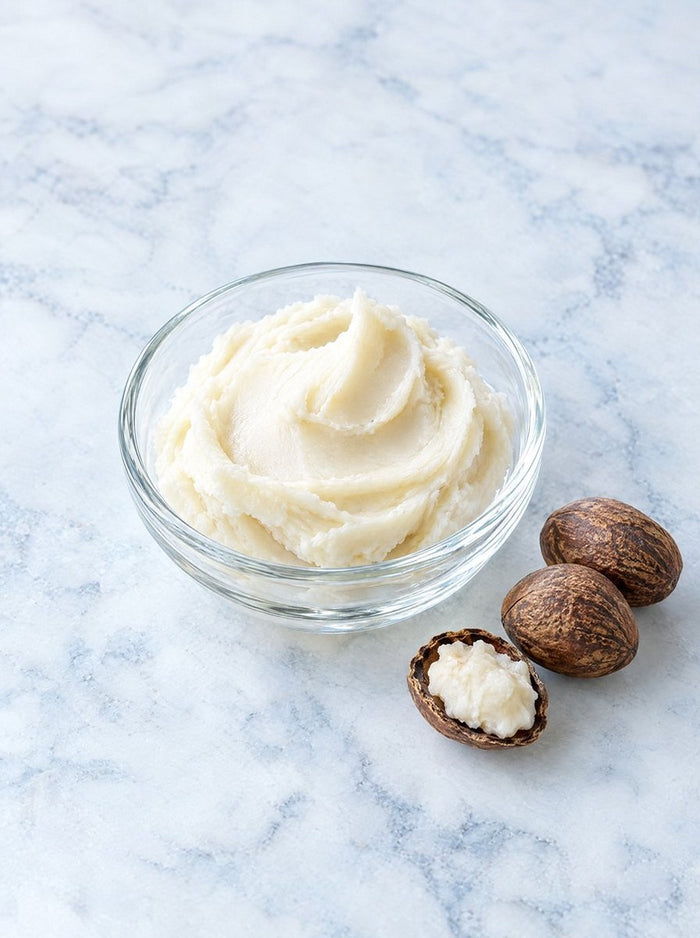 Whipped shea butter and shea nuts